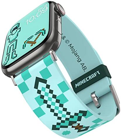 MobyFox Minecraft: Iconic Cinturino Smartwatch Licenza ufficiale, compatibile con ogni dimensione e serie di Apple Watch (orologio non incluso)