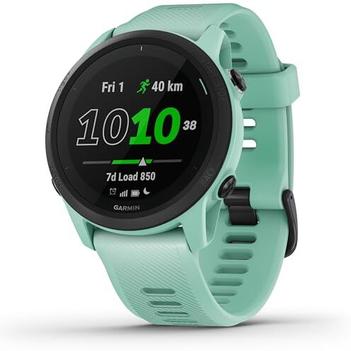 Garmin Forerunner 745, GPS per la corsa, Display MIP da 1,2", Distanza, Passo, Cardio, HRV, VO2max, Piani gratuiti per 5K, 10K e mezza, Musica,  Pay, Notifiche (Neo Tropic)