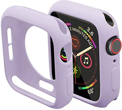 Miimall Custodia Protezione in TPU Compatibile con Apple Watch Series 6/SE/Serie 5/Serie 4 40mm [AntiCaduta] Ultra Sottile Flessibile Gomma Paraurti Protettiva per iWatch Series 6/5/4/SE 40mm Viola