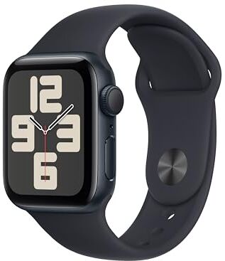 Apple Watch SE (2ª generazione, 2023) GPS 40 mm Smartwatch con cassa in alluminio color mezzanotte e Cinturino Sport mezzanotte M/L. Fitness tracker, monitoraggio del sonno, Rilevamento incidenti