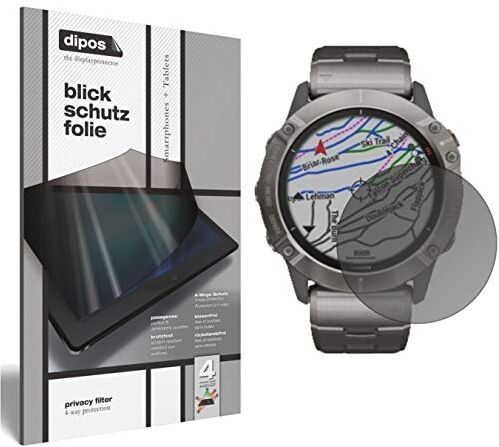 dipos I Protezione Vista Compatibile con Garmin Fenix 6X PRO Pellicola Prottetiva Privacy 4 Modi