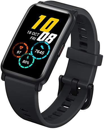 Honor Watch ES Fitness Smartwatch, 1,64 pollici AMOLED Display con 95 Allenamento Modalità, 5ATM, Fitness Tracker Orologio per Andriod iOS (Meteoriti Nero)