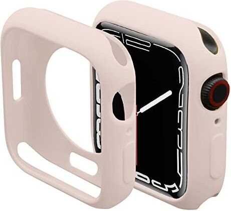 Miimall Custodia per Apple Watch Serie 9/8/7 45mm, Case Protettiva in TPU, Case Sottile Antiurto Senza Protettore Dello Schermo, Cover con Cornice Morbida per Apple Watch 45mm Serie 9/8/7, Rosa