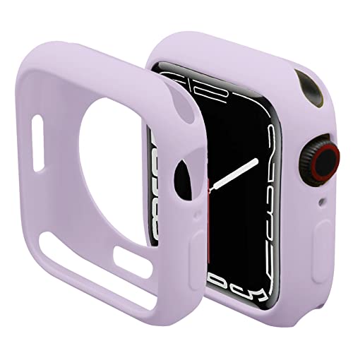 Miimall Custodia per Apple Watch Serie 9/8/7 41mm, Case Protettiva in TPU, Custodia Sottile Antiurto Senza Protettore dello Schermo, Cover con Cornice Morbida per Apple Watch 41mm Serie 9/8/7, Viola