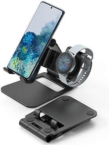 Ringke Super Folding Stand Supporto Compatibile con Samsung Galaxy Watch 4, Watch 4 Classic, Watch 3, Watch Active 1/2, Basamento di Piegatura Portatile per Smartphone, Smartwatch, Tablet PC