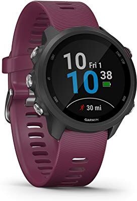 Garmin Forerunner 245, Orologio Smart GPS Multisport, Black/Merlot