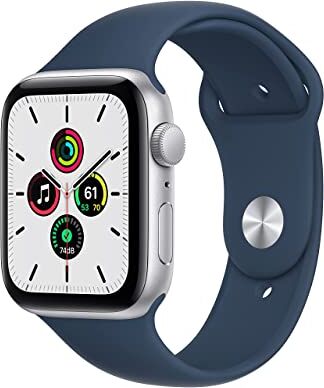 Apple Watch SE (GPS, 44MM) Case Argento in Alluminio con Cinturino Sport Abisso Blu (Ricondizionato)