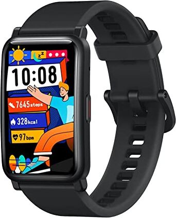 Honor HES-B09 Watch ES Smartwatch Orologio Fitness Uomo Donna 95 Modalità Allenamento, Monitoraggio SpO2 Frequenza Cardiaca e Stress,1.64’’ AMOLED, 5ATM Impermeabile Contapassi Smart Watch, Nero