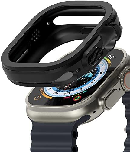 Ringke Air Sports Compatibile con Cover Apple Watch Ultra 2/1 (49mm), Custodia Paraurti TPU Resistente ai Graffi Robusta Antiurto Black Nero