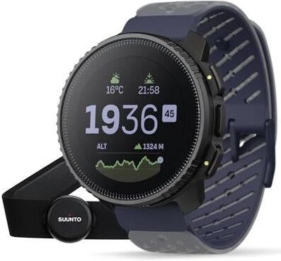 SUUNTO Vertical Orologio Sportivo Intelligente da Uomo con Fascia Di Frequenza Cardiaca, 95+ sport, GPS Activity Tracker, Smartwatch per la Salute 24/7, Altimetro, Barometro, Nero Oceano