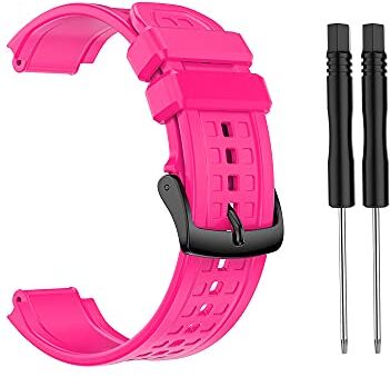 FanLe Cinturini compatibili con Garmin Forerunner 25, cinturino per cinturino di ricambio in silicone morbido con strumento per Garmin Forerunner 25 Orologio da corsa GPS per uomo donna