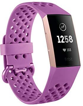 Fitbit Charge 3, Tracker Avanzato per Fitness e Benessere Unisex Adulto, Resistente all'acqua fino a 50m, Lampone, Taglia Unica