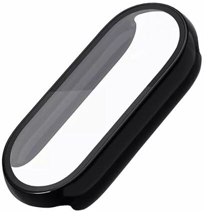 Generic Custodia Protettiva per Mi Band 7 con Pellicola Protettiva, Guscio Rigido Monopezzo con Pellicola a Copertura Completa, Stile Sportivo, Resistente ai Graffi, Accessori per smartwatch (nero)