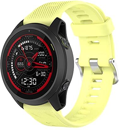 KINKUUN Cinturino di Ricambio Compatibile con Garmin Forerunner 745 Braccialetto di Ricambio.(Giallo crema)