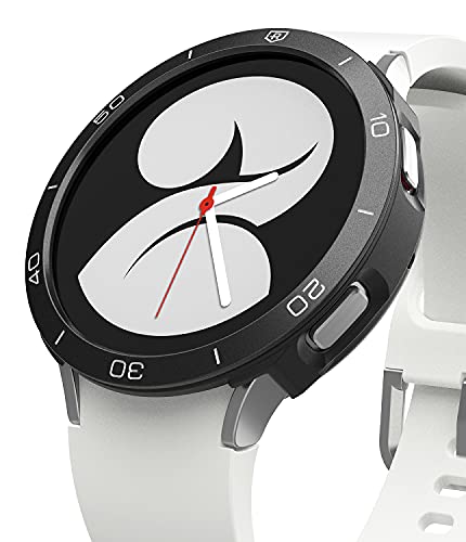 Ringke Air Sports + Bezel Styling Combo Compatibile con Cover Samsung Galaxy Watch 4 40mm, Custodia Antiurto TPU e Ghiera Anti Graffio Alluminio 11-Black Nero