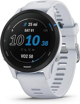 Garmin Forerunner 255 Music, Smartwatch, 46mm, GPS multi-band, Cardio, VO2max, Running Power, HRV Status, Piani gratuiti 5K, 10K e 21K, Memoria per Musica,  Pay (Whitestone)