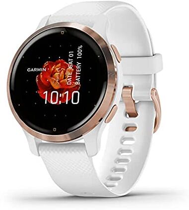 Garmin Venu 2S, Smartwatch AMOLED 1,1", Cassa da 40mm, Autonomia 10 giorni,  Pay, Musica, +25 Sport, GPS, Cardio, SpO2 (Rose Gold & White)