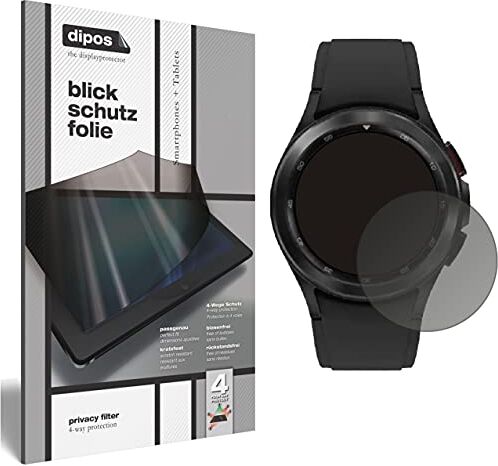 dipos I Filtro privacy compatibile con Samsung Galaxy Watch 4 Classic (46 mm), protezione schermo anti-spia 4 vie