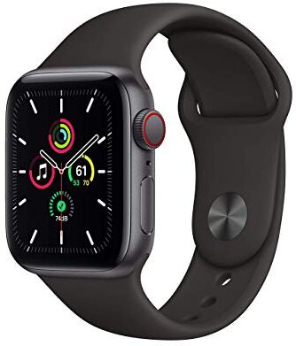 Apple Watch SE (GPS + Cellulare, 40MM) Case Grigio Siderale in Alluminio con Cinturino Sport Nero (Ricondizionato)