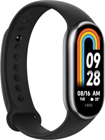 Xiaomi Smart Band 8, Smartwatch Uomo Donna, Schermo AMIOLED 1.62", Frequenza Aggiornamento 60Hz, 150 Modalità Sportive, Monitoraggio Salute, Autonomia 16 Giorni, Impermeabile 5 ATM Orologi, Nero