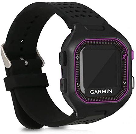 kwmobile Cinturino TPU Silicone con Fibbia Compatibile con Garmin Forerunner 25 (L 40 x 47 x 13.9 mm) Cinturino Cinturini 16-20,5 cm nero