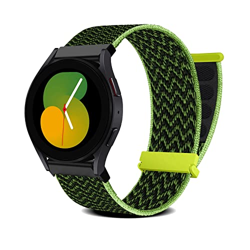 MiRowy 20mm Cinturino per Samsung Galaxy Watch 6/Watch 5 40mm 44mm/Watch 5 Pro 45mm/Watch 4/4 Classic/Watch 3 41 mm, Sport Nylon Cinturino per Samsung Galaxy Watch Active 2 Nero & Giallo