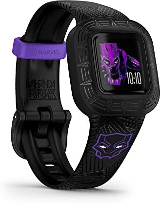 Garmin Vivofit Jr.3 Marvel (Black Panther Special Edition), Orologio e Activity Tracker per Bambini, Display a colori, Passi, Sonno, App interattiva, Autonomia fino a 1 anno, 4+, 130-175 mm