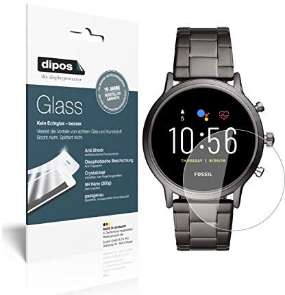 dipos I 2X Pellicola Protettiva Compatibile con Fossil Gen 5 Smartwatch Protezione Vetro Flessibile 9H