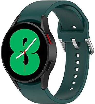 Wownadu 20mm Cinturini Compatibile per Samsung Galaxy Watch 6/5 / 4 (40mm 44mm), Galaxy Watch 3 41mm, Galaxy Watch 4 Classic (42mm 46mm) Cinturino Verde Silicone Regolabile Donna Uomo