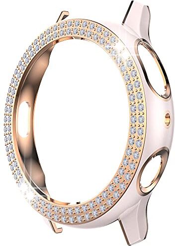 Miimall Custodia compatibile con Samsung Galaxy Watch Active 2 44 mm 40 mm Cover Bling Bling Strass PC Cover Protettiva Antigraffio Antiurto Case Case Cover Cover Protettiva Case per Galaxy Watch