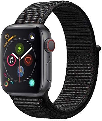 Apple Watch Series 4 40mm (GPS + Cellular) Cassa In Alluminio Color Grigio Siderale Con Nero Cinturino Sport (Ricondizionato)