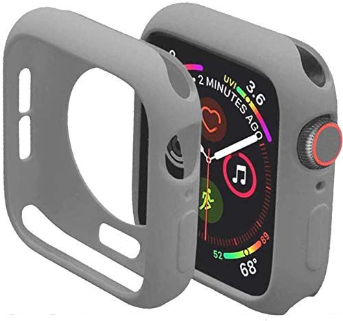 Miimall Custodia Protezione in TPU Compatibile con Apple Watch Series 6/SE/Serie 5/Serie 4 40mm [AntiCaduta] Ultra Sottile Flessibile Gomma Paraurti Protettiva per iWatch Series 6/5/4/SE 40mm Grigio