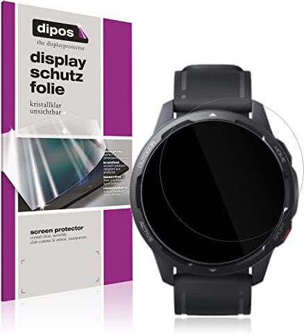 dipos I 2X Pellicola Protettiva Compatibile con Xiaomi Watch S1 Active Pellicola di Protezione Cristallo