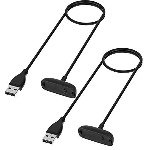 TECHGEAR [2 Pezzi] Caricabatterie per Fitbit Inspire 3, Sostituzione USB Cavo di Ricarica Caricabatteria Adattatore per Fitbit Inspire 3 Cardiaca & Tracker di attività Fitness Watch