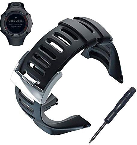 JTMM Kit di Ricambio per Cinturino Suunto Ambit, Cinturino in Gomma Morbida Accessori Regolabili per Cinturino dell'orologio per Suunto Ambit 1/2 / 2S / 2R / 3 Sport / 3 Run / 3 Peak