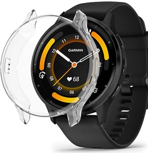 Generic Custodia compatibile con Garmin Venu 3S con pellicola protettiva, in TPU flessibile, antiurto, antigraffio, per smartwatch Garmin Venu 3S da 41 mm (trasparente)