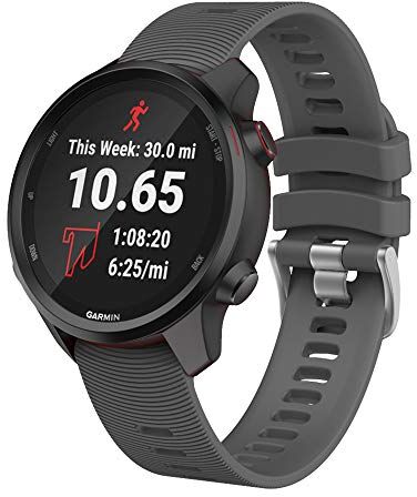 ISABAKE Cinturino di ricambio in morbido silicone per Garmin Venu Sq GPS Smartwatch Forerunner 245/245, Fenix 6s 20 mm, comodi braccialetti per Vivoactive 3 Music Vívomove HR Forerunner 645 Music