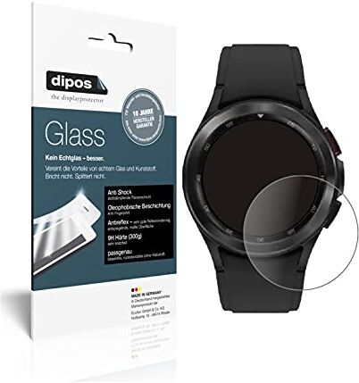 dipos I 2X Pellicola Protettiva Opaco Compatibile con Samsung Galaxy Watch 4 Classic (42 mm) Protezione Vetro Flessibile 9H