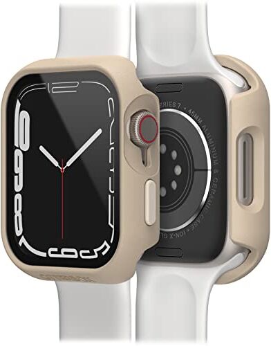 OtterBox Bumper Eclipse con Protettore schermo in Vetro Temperato integrato per Apple Watch Series 9/8/7 45mm, antishock e cadute, protettivo per schermo e bordi dell' Apple Watch, Beige