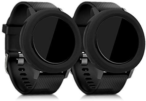 kwmobile 2X Protezione Schermo Compatibile con Garmin Vivoactive 3 Custodia in Silicone con Rivestimento Protettivo Senza Fitness Tracker