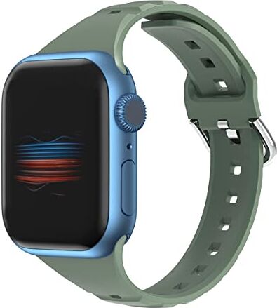 VIGTMO Cinturino di ricambio compatibile con Apple iWatch Series 7/SE/6/5/4/3/2/1 per uomo e donna (verde scuro)