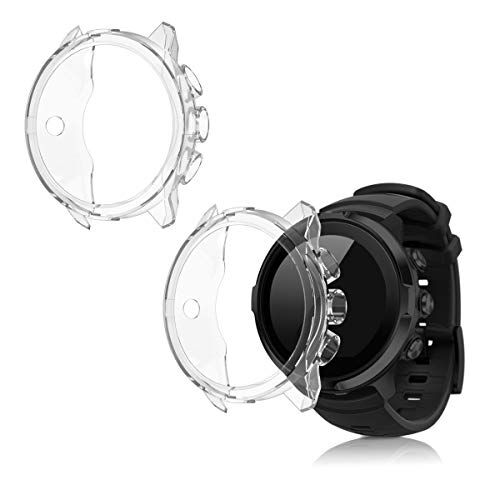kwmobile Set 2x Custodia Smartwatch Compatibile con Suunto 9/9 Baro/Spartan Sport Wrist HR Cover Case Trasparente Protezione Orologio Fitness trasparente