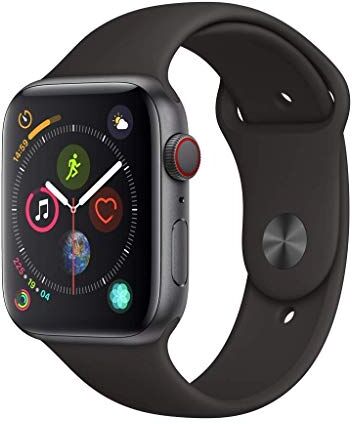 Apple Watch Series 4 44mm (GPS + Cellular) Cassa In Alluminio Color Grigio Siderale Con Nero Cinturino Sport (Ricondizionato)