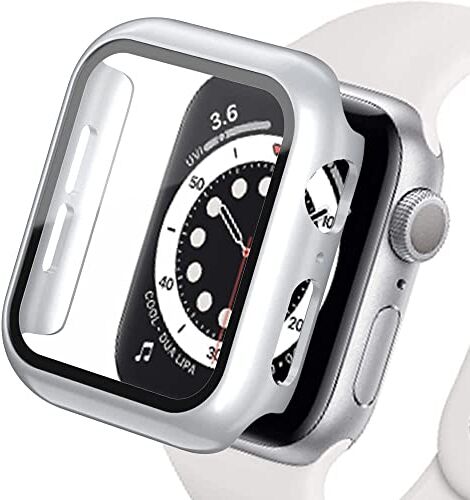 Lerxiuer Proteggi schermo in vetro temperato e PC Cover compatibile con Apple Watch Serie 3 42 mm, [copertura completa] Cover di protezione ultra sottile e opaca per iWatch 42 mm