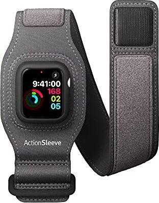 Twelve South ActionSleeve 2 per Apple Watch 44 mm   Fascia protettiva aggiornata per liberare il polso per sport o attività (grigio)