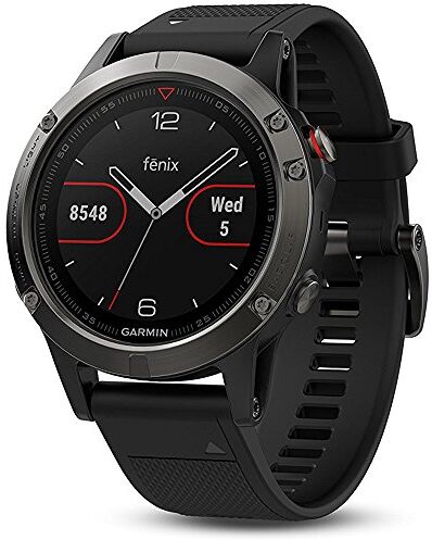 Garmin Fenix 5 Orologio Sportivo, impermeabilità 10ATM, Grigio/Nero