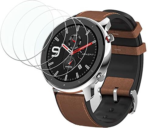 KELOLIN [4 pezzi] Vetro Temperato Pellicola Protettiva per Amazfit GTR 47mm- Antigraffio, Antiriflesso, 9H Durezza Protezione Schermo compatibile con Amazfit GTR 47mm