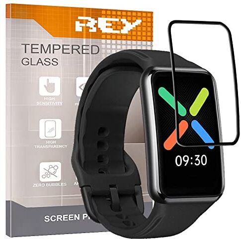 REY Pack 2X Pellicola salvaschermo 3D per Huawei Fit New Edition Watch Fit Elegant, Nero, Copertura Completa, Pellicola Protettiva Protezione Schermo, 3D / 4D / 5D