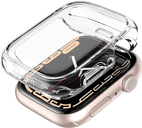 Spigen Cover Ultra Hybrid Compatibile con Apple Watch Series per 9/8/7 (45mm) Crystal Clear (Transparente)