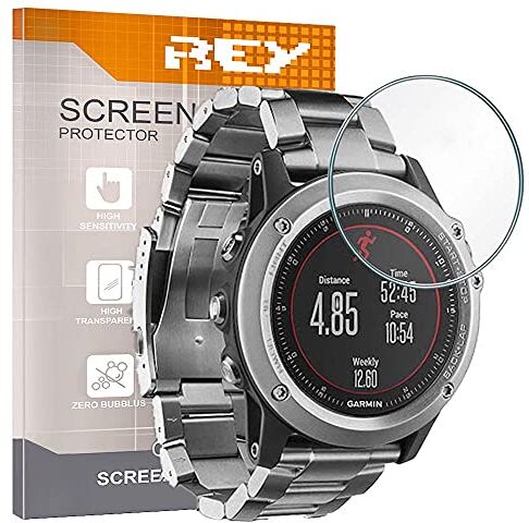 REY Pack 7X Pellicola salvaschermo per Garmin Fenix 3 Fenix 3 HR QUATIX 6 47mm Garmin VIVOMOVE Sport VIVOACTIVE 5, qualità Premium